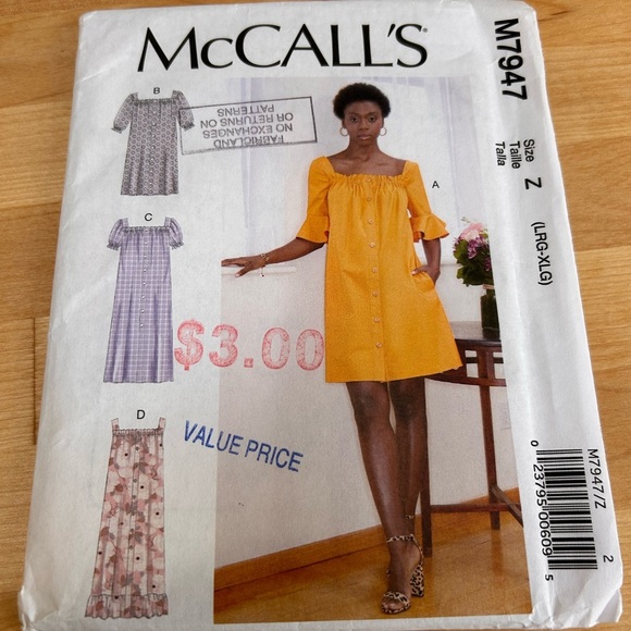 McCalls M7947-uncut dress pattern- large /exlarge real chic dress. - Picture 2 of 8